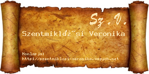 Szentmiklósi Veronika névjegykártya