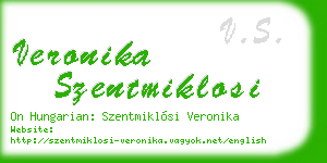 veronika szentmiklosi business card
